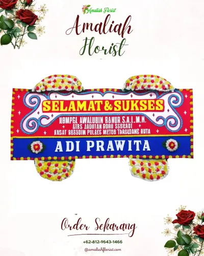 Karangan Bunga Ucapan Selamat di Penengahan Raya