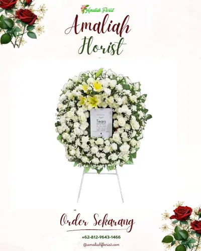 Krans Bunga Duka Cita di Penengahan Raya